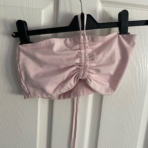 Zara pink halter tube top, ties around the neck, like new